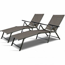 Load image into Gallery viewer, 2 Pcs Patio Furniture Adjustable Pool Chaise Lounge Chair Outdoor Recliner