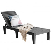 Load image into Gallery viewer, Outdoor Recliner Chair with 5-Position Adjustable Backrest-Black
