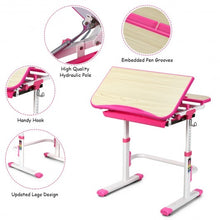Load image into Gallery viewer, Height Adjustable Kids Study Desk and Chair Set-Pink