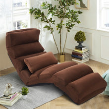 Load image into Gallery viewer, Stylish Folding Lazy Sofa Chair with Pillow-Coffee