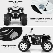 Load image into Gallery viewer, 12V Kids 4-Wheeler ATV Quad Ride On Car -White
