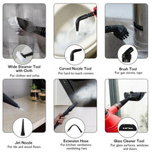 Load image into Gallery viewer, 1050W Portable Multipurpose Pressurized Handheld Steam Cleaner-Red