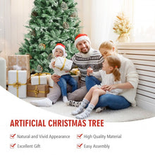 Load image into Gallery viewer, 6ft Snow Flocked Artificial Christmas Tree with 715 Glitter PE and PVC Tips