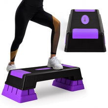 Load image into Gallery viewer, Aerobic Exercise Stepper Trainer with Adjustable Height 5"- 7"- 9"-Purple