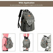 Load image into Gallery viewer, Waterproof Large Diaper Bag Backpack w/ USB Charging