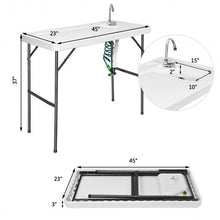 Load image into Gallery viewer, Folding Cleaning Sink Faucet Cutting Camping Table w/ Sprayer