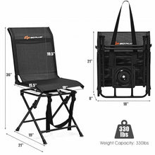 Load image into Gallery viewer, Foldable 360-degree Swivel Hunting Chair with Iron Frame for All-weather Outdoor