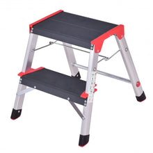 Load image into Gallery viewer, 2 Step Aluminum Ladder Folding Non-Slip Platform 330Lbs Load