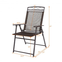 Load image into Gallery viewer, Set of 4 Outdoor Folding Sling Chairs