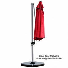 Load image into Gallery viewer, 11' Patio Offset Cantilever Umbrella 360° Rotation Aluminum Tilt-Red