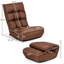 Load image into Gallery viewer, 4-Position Adjustable Floor Chair Folding Lazy Sofa