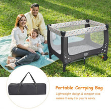 Load image into Gallery viewer, Portable Baby Playpen with Mattress Foldable Design-Gray