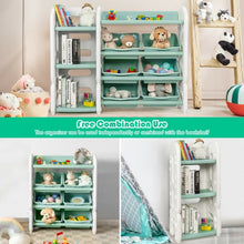 Load image into Gallery viewer, Kids Toy Storage Organizer w/Bins and Multi-Layer Shelf for Bedroom Playroom -GR