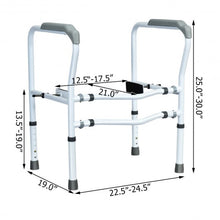 Load image into Gallery viewer, Steel Safety Toilet Rail with Created Fixable Clamp