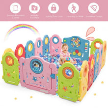 Load image into Gallery viewer, 16 Panel Activity Center Baby Playpen with Gate