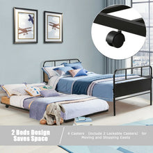 Load image into Gallery viewer, Twin Daybed and Trundle Frame Set Trundle Day Bed