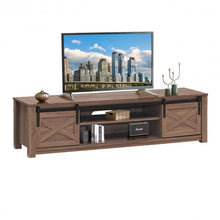 Load image into Gallery viewer, 65" Flat Sliding Barn Door TV Stand-Coffee