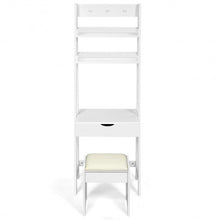 Load image into Gallery viewer, Makeup Dressing Table Shelf Vanity Set with Flip Top Mirror