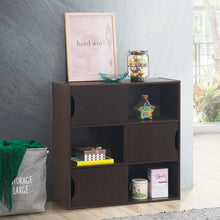 Load image into Gallery viewer, 3-cube Bookcase Cabinet with Humanized Grooved Handles
