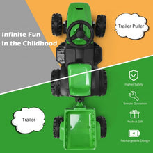 Load image into Gallery viewer, 6V Electric Kids Ride On Tractor 6 Wheels Car Toy with Trailer-Green
