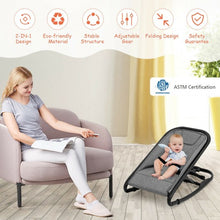 Load image into Gallery viewer, 2-in-1 Adjustable Baby Bouncer and Rocker-Gray