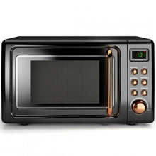 Load image into Gallery viewer, 700W Glass Turntable Retro Countertop Microwave Oven-Golden