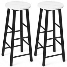 Load image into Gallery viewer, Set of 2 Pub Bistro Dining Height Bar Stool-White