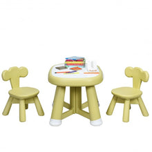 Load image into Gallery viewer, Kids Table and 2 Chair Set with Storage Bins-Yellow