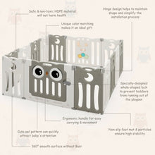 Load image into Gallery viewer, 14-Panel Baby Playpen Kids Activity Center Foldable Play Yard with Lock Door