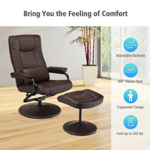 Load image into Gallery viewer, Recliner Chair Swivel Armchair Lounge-Brown