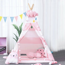 Load image into Gallery viewer, 5' White & Pink Portable Indian Children Sleeping Dome Play Tent