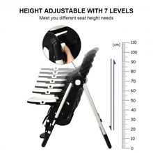 Load image into Gallery viewer, Foldable High chair with Multiple Adjustable Backrest-Black