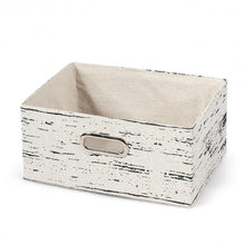 Load image into Gallery viewer, Vintage Wood Frame End Table Chest with 3 Fabric Drawers