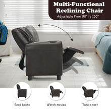 Load image into Gallery viewer, Children PU Leather Recliner Chair with Front Footrest-Brown