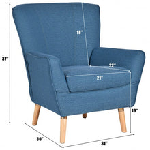 Load image into Gallery viewer, Wooden Accent Leisure Sofa Arm Chair