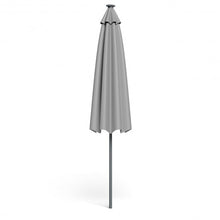 Load image into Gallery viewer, 9 Ft Patio Solar Powered Umbrella with LED Light-Gray