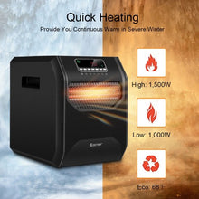 Load image into Gallery viewer, 12 H Timer LED Remote Control Portable Electric Space Heater