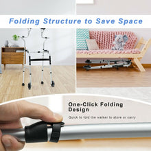 Load image into Gallery viewer, Folding Rehabilitation Auxiliary Standard Walker Aluminum Alloy with Support