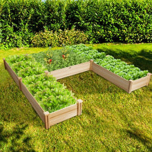 Load image into Gallery viewer, U-Shaped Wooden Garden Raised Bed for Backyard and Patio