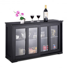 Load image into Gallery viewer, Kitchen Storage Cabinet with Glass Sliding Door