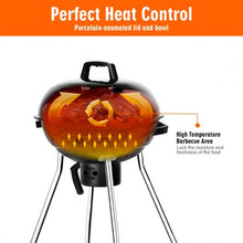 Load image into Gallery viewer, 18.5" Outdoor Backyard Cooking Kettle Charcoal Grill with Wheels