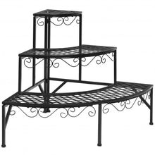 Load image into Gallery viewer, 3 Tier Metal Corner Plant Display Rack