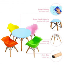 Load image into Gallery viewer, 5 Piece Kids Mid-Century Colorful Table Chair Set