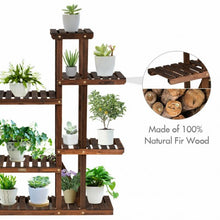 Load image into Gallery viewer, 6 Tier Wood Plant Stand Flower Shelf Rack Holder