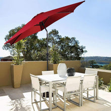 Load image into Gallery viewer, 9FT Patio Umbrella Patio Market Steel Tilt W/ Crank Outdoor Yard Garden-Burgundy