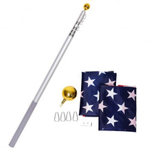 Load image into Gallery viewer, 25ft Telescoping Flagpole 2 US America Flag Kit
