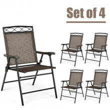 Load image into Gallery viewer, Set of 4 Patio Folding Chairs