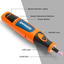 Load image into Gallery viewer, 8V Lithium-Ion Cordless Rotary Tool Kit 5 Speed with Light