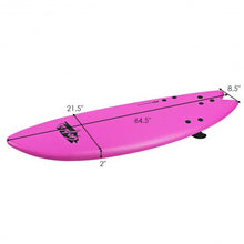 Load image into Gallery viewer, 5'5" Ocean Foamie SurfBoard with Rope and 3 Fins-Pink