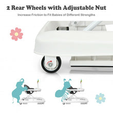 Load image into Gallery viewer, 2-in-1 Foldable Baby Walker with Adjustable Heights-Black